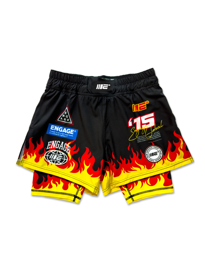Shorts de luta 2 em 1 Shake n' Bake